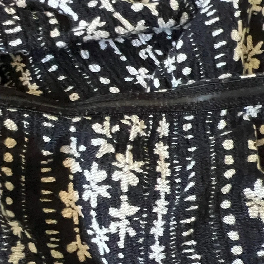 Free People Deep Navy & White Star Patterned Strapless Romper sz Medium